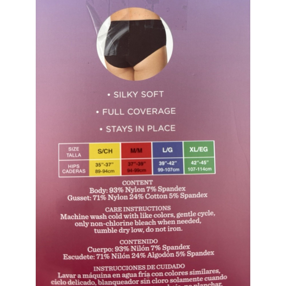 Carole Hochman Women's XL Seamless Briefs 5-Pack Silky Beige & Black Open Box - Picture 3 of 3